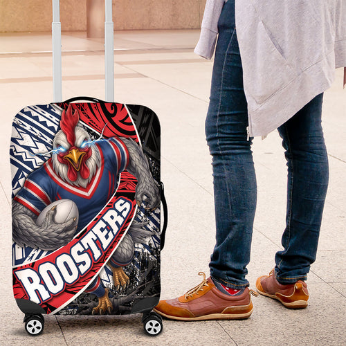 Sydney Roosters Rugby Mascot Luggage Cover Tribal Polynesian Power Art - Lightning Mascot