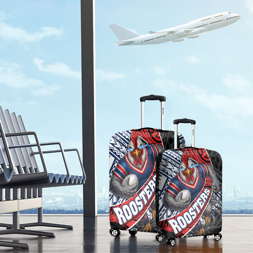 Sydney Roosters Rugby Mascot Luggage Cover Tribal Polynesian Power Art - Lightning Mascot