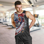 Sydney Roosters Rugby Mascot Men Tank Top Tribal Polynesian Power Art - Lightning Mascot