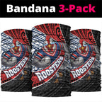 Sydney Roosters Rugby Mascot Neck Gaiter Tribal Polynesian Power Art - Lightning Mascot