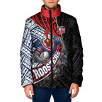 Sydney Roosters Rugby Mascot Padded Jacket Tribal Polynesian Power Art - Lightning Mascot