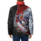 Sydney Roosters Rugby Mascot Padded Jacket Tribal Polynesian Power Art - Lightning Mascot