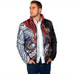 Sydney Roosters Rugby Mascot Padded Jacket Tribal Polynesian Power Art - Lightning Mascot