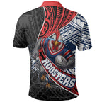 Sydney Roosters Rugby Mascot Polo Shirt Tribal Polynesian Power Art - Lightning Mascot