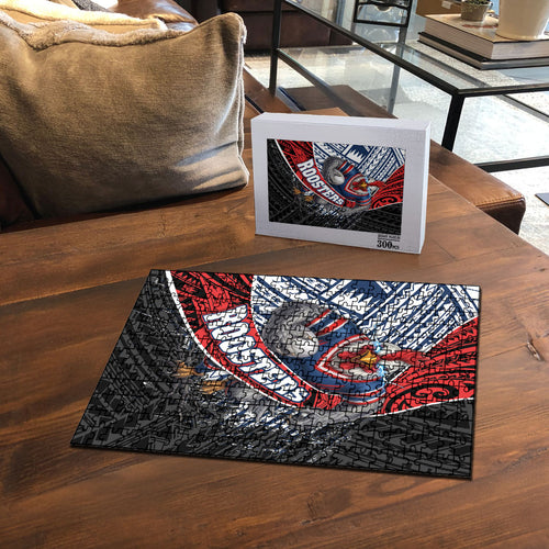 Sydney Roosters Rugby Mascot Puzzle Tribal Polynesian Power Art - Lightning Mascot