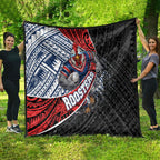 Sydney Roosters Rugby Mascot Quilt Tribal Polynesian Power Art - Lightning Mascot