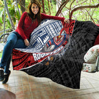 Sydney Roosters Rugby Mascot Quilt Tribal Polynesian Power Art - Lightning Mascot