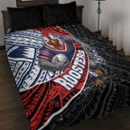Sydney Roosters Rugby Mascot Quilt Bed Set Tribal Polynesian Power Art - Lightning Mascot