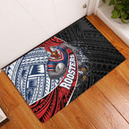 Sydney Roosters Rugby Mascot Rubber Doormat Tribal Polynesian Power Art - Lightning Mascot