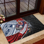 Sydney Roosters Rugby Mascot Rubber Doormat Tribal Polynesian Power Art - Lightning Mascot