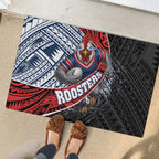 Sydney Roosters Rugby Mascot Rubber Doormat Tribal Polynesian Power Art - Lightning Mascot