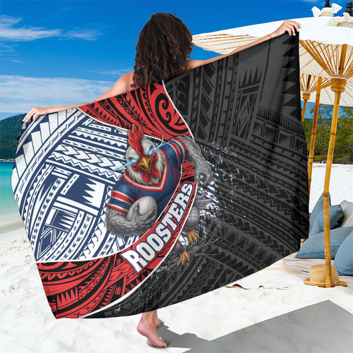 Sydney Roosters Rugby Mascot Sarong Tribal Polynesian Power Art - Lightning Mascot