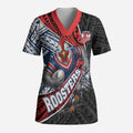 Sydney Roosters Rugby Mascot Scrub Top Tribal Polynesian Power Art - Lightning Mascot