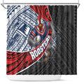 Sydney Roosters Rugby Mascot Shower Curtain Tribal Polynesian Power Art - Lightning Mascot