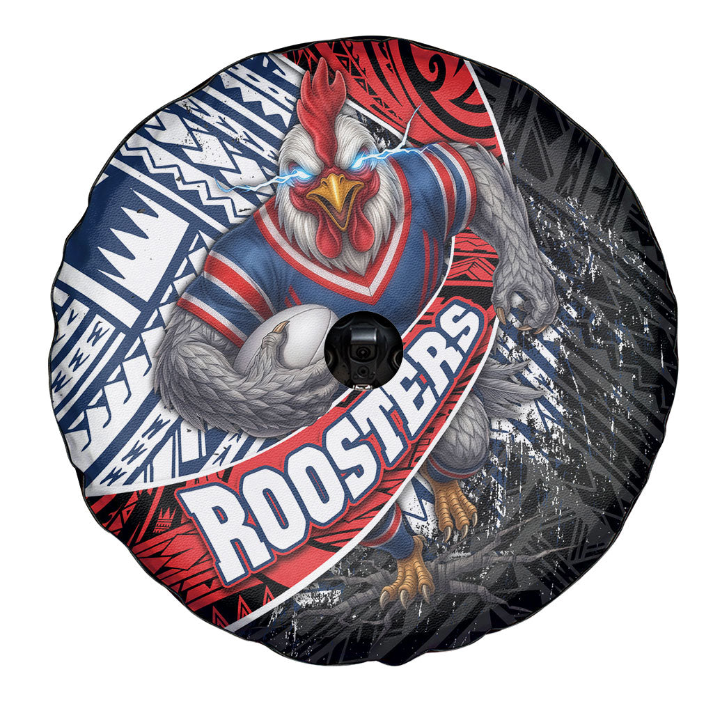 Sydney Roosters Rugby Mascot Spare Tire Cover Tribal Polynesian Power Art - Lightning Mascot