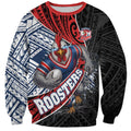 Sydney Roosters Rugby Mascot Sweatshirt Tribal Polynesian Power Art - Lightning Mascot