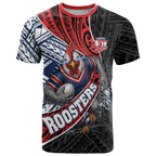 Sydney Roosters Rugby Mascot T Shirt Tribal Polynesian Power Art - Lightning Mascot