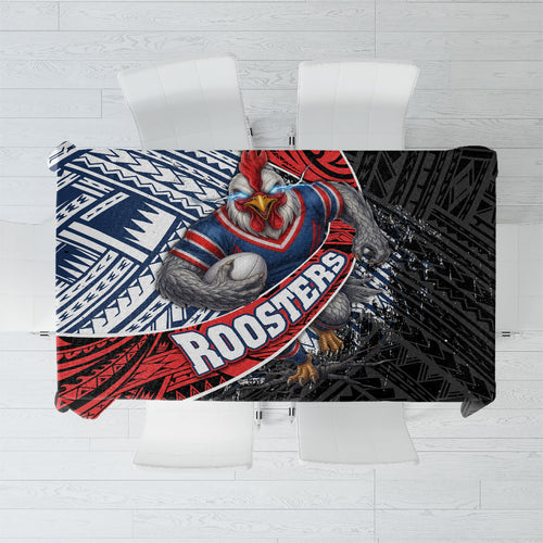 Sydney Roosters Rugby Mascot Tablecloth Tribal Polynesian Power Art - Lightning Mascot