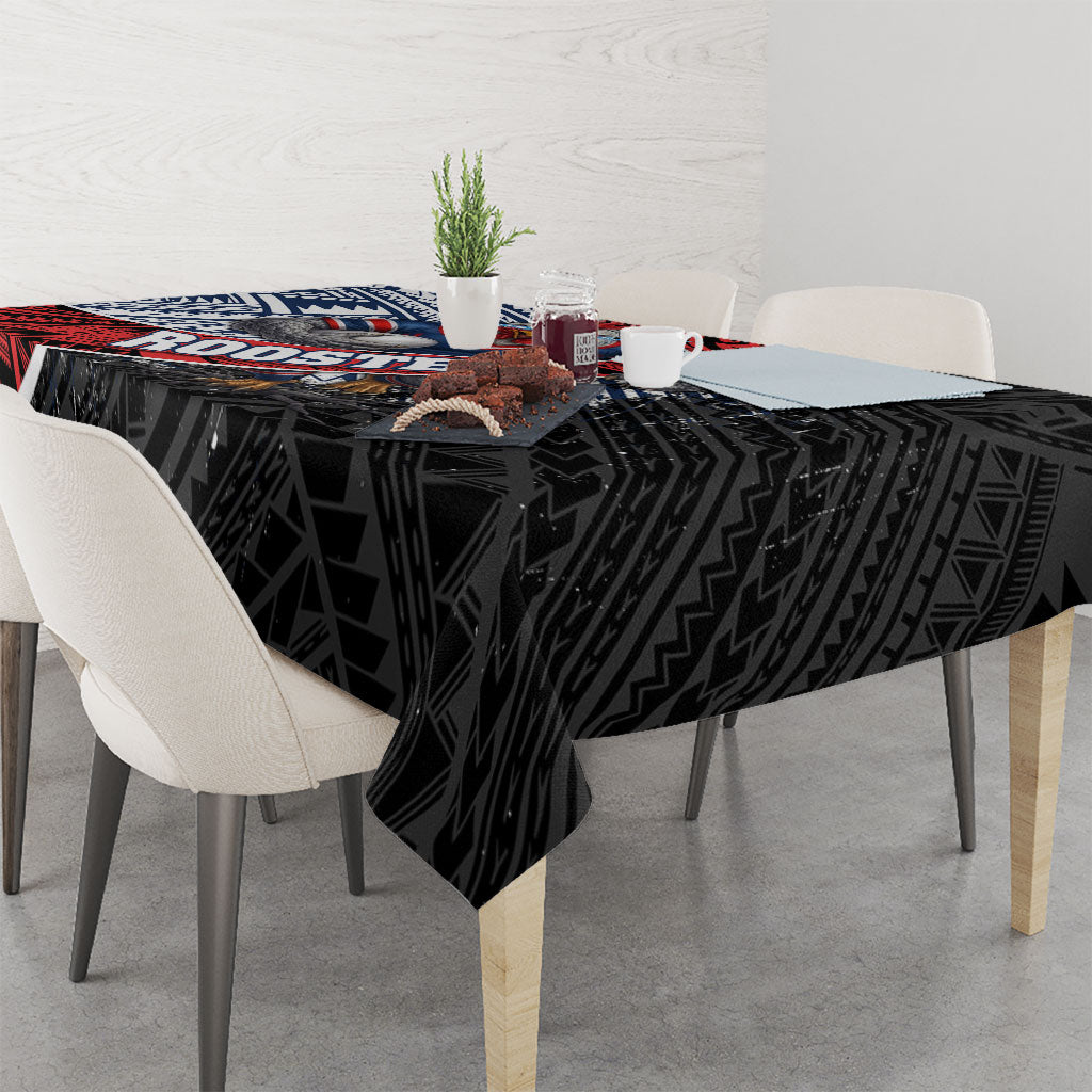 Sydney Roosters Rugby Mascot Tablecloth Tribal Polynesian Power Art - Lightning Mascot