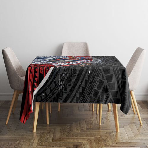Sydney Roosters Rugby Mascot Tablecloth Tribal Polynesian Power Art - Lightning Mascot