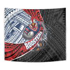 Sydney Roosters Rugby Mascot Tapestry Tribal Polynesian Power Art - Lightning Mascot