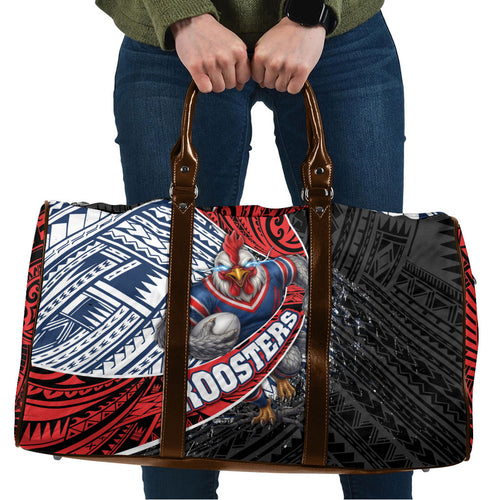 Sydney Roosters Rugby Mascot Travel Bag Tribal Polynesian Power Art - Lightning Mascot