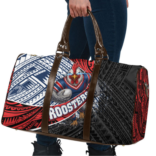 Sydney Roosters Rugby Mascot Travel Bag Tribal Polynesian Power Art - Lightning Mascot
