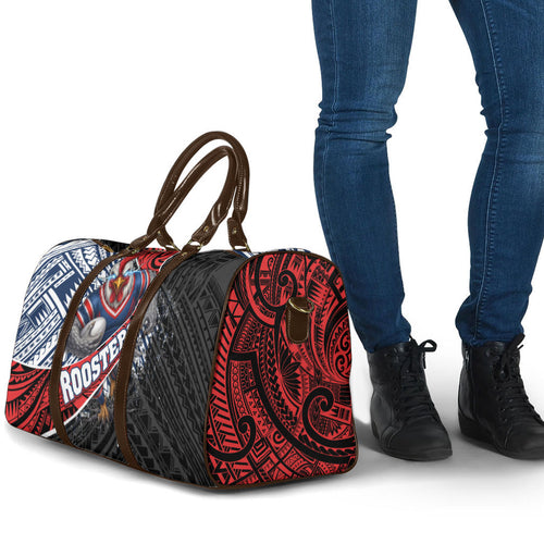 Sydney Roosters Rugby Mascot Travel Bag Tribal Polynesian Power Art - Lightning Mascot