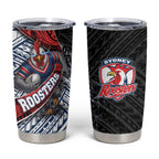 Sydney Roosters Rugby Mascot Tumbler Cup Tribal Polynesian Power Art - Lightning Mascot