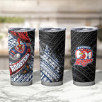 Sydney Roosters Rugby Mascot Tumbler Cup Tribal Polynesian Power Art - Lightning Mascot
