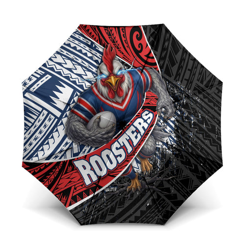 Sydney Roosters Rugby Mascot Umbrella Tribal Polynesian Power Art - Lightning Mascot