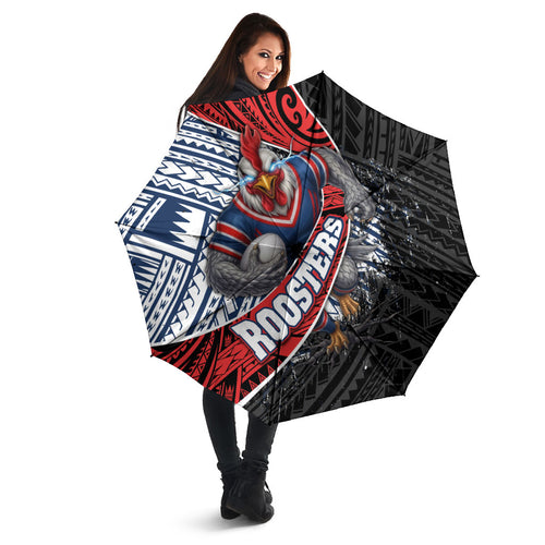 Sydney Roosters Rugby Mascot Umbrella Tribal Polynesian Power Art - Lightning Mascot