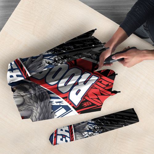 Sydney Roosters Rugby Mascot Umbrella Tribal Polynesian Power Art - Lightning Mascot