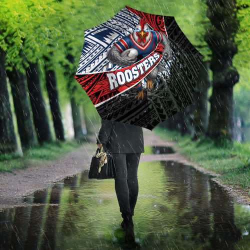 Sydney Roosters Rugby Mascot Umbrella Tribal Polynesian Power Art - Lightning Mascot