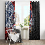 Sydney Roosters Rugby Mascot Window Curtain Tribal Polynesian Power Art - Lightning Mascot