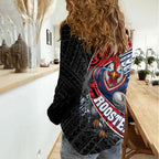 Sydney Roosters Rugby Mascot Women Casual Shirt Tribal Polynesian Power Art - Lightning Mascot