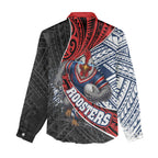Sydney Roosters Rugby Mascot Women Casual Shirt Tribal Polynesian Power Art - Lightning Mascot