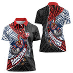 Sydney Roosters Rugby Mascot Women Polo Shirt Tribal Polynesian Power Art - Lightning Mascot