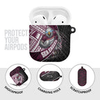 Manly Warringah Sea Eagles Rugby Mascot AirPods Case Tribal Polynesian Power Art - Lightning Mascot