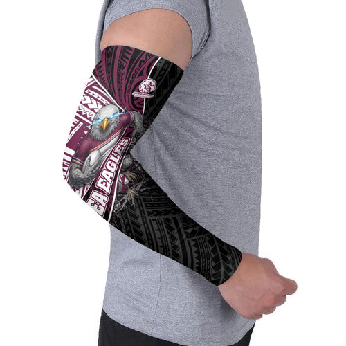 Manly Warringah Sea Eagles Rugby Mascot Arm Sleeves Tribal Polynesian Power Art - Lightning Mascot