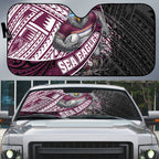 Manly Warringah Sea Eagles Rugby Mascot Auto Sun Shade Tribal Polynesian Power Art - Lightning Mascot