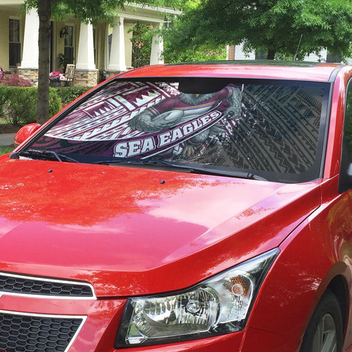 Manly Warringah Sea Eagles Rugby Mascot Auto Sun Shade Tribal Polynesian Power Art - Lightning Mascot