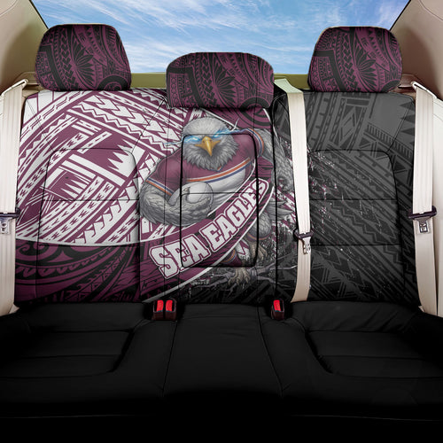 Manly Warringah Sea Eagles Rugby Mascot Back Car Seat Cover Tribal Polynesian Power Art - Lightning Mascot