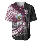 Manly Warringah Sea Eagles Rugby Mascot Baseball Jersey Tribal Polynesian Power Art - Lightning Mascot
