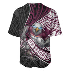 Manly Warringah Sea Eagles Rugby Mascot Baseball Jersey Tribal Polynesian Power Art - Lightning Mascot