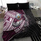 Manly Warringah Sea Eagles Rugby Mascot Bedding Set Tribal Polynesian Power Art - Lightning Mascot