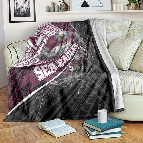 Manly Warringah Sea Eagles Rugby Mascot Blanket Tribal Polynesian Power Art - Lightning Mascot