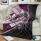 Manly Warringah Sea Eagles Rugby Mascot Blanket Tribal Polynesian Power Art - Lightning Mascot