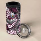 Manly Warringah Sea Eagles Rugby Mascot 4 in 1 Can Cooler Tumbler Tribal Polynesian Power Art - Lightning Mascot