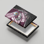 Manly Warringah Sea Eagles Rugby Mascot Canvas Wall Art Tribal Polynesian Power Art - Lightning Mascot